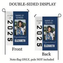 Personalized Graduation Flag With Photo Name Text Class Of 2026 For Graduation Party, Double Sided Graduation Banner Yard Outdoor Decoration - Graduation-4 - View 2