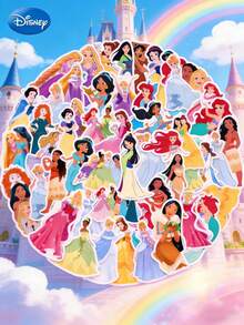 Disney 官方授权 50 张公主防水乙烯基贴纸 卡通图案 爱洛公主 爱丽儿 贝儿 茉莉公主 花木兰 蒂安娜公主 系列 粉丝必备 水瓶 笔记本电脑 手机 平板电脑 汽车 头盔 行李箱 滑板 安全帽 DIY 装饰 - disney princess - 查看 12