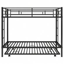 Twin Over Twin Bunk Bed With Trundle, Black - default - View 11