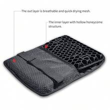CHCYCLE Motorcycle Gel Seat Cushion, Honeycomb Structure Breathable Anti-Slip Shock-Absorbing Seat Pad For Rear Passenger, Suitable For Long-Distance Riding - Motorcycle Seat Cushion - View 3