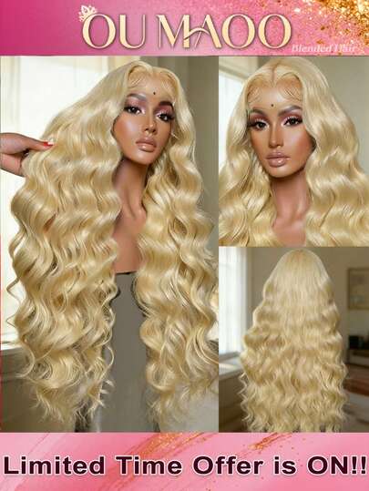 13x6 13x4 HD Transparent Lace Front Wig Human Blended Hair Body Wave 8-34 Inch - 200% Density Grade Pre-Plucked Glueless Frontal Wig With Baby Hair For Women, No Glue & Ready To Wear, Realistic & Natural Look Wig