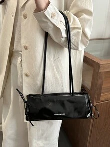 Túi xách in họa tiết thời trang mới, phù hợp cho các bữa tiệc, đi chơi, du lịch, mua sắm và sử dụng hàng ngày, có thể đựng tiền xu, điện thoại, cũng thích hợp làm túi công sở cho nữ nhân viên văn phòng, sinh viên đại học và phụ nữ đi làm, một chiếc túi xách thanh lịch dành cho phái nữ. - màu đen - Xem 2