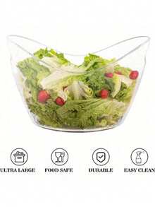 1pc Acrylic Ice Bucket - Transparent Champagne And Soda Beverage Cooler, Clear Party Drink Tub, Food , Ideal For Parties, Bars And Restaurants - Clear - View 6