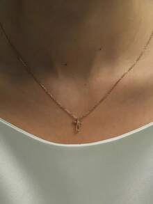 1 pieza Collar con colgante de cruz minimalista de línea de plata de ley 925, uso versátil para todos los días para mujeres, colgante de cruz delicado y mini cadena de clavícula como regalo - cruz - Ver 3