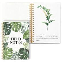 A5 Professional Nature Journal - 5.9x8.46 Inch Waterproof PP Cover Field Notebook, 100gsm Fine Textured White Paper With Guided Observation Layout, Gold Spiral Bound Sketchpad For Field Research - FN05 - View 1