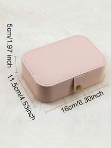 1 PC Portable Travel Jewelry Box, Small Compact Organizer For Earrings, Necklaces, Rings & Small Jewelry - Multicolor - View 2