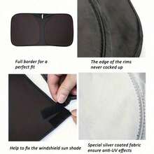 汽车前挡风玻璃隔热遮阳布、停车遮阳布、车窗遮阳布、汽车内饰遮阳帘 - 1個裝 - 查看 7