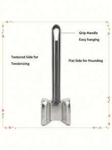 1pc Square Meat Tenderizer, Steak Hammer, Home Meat Tenderizer, Beef Pounder, Double-Sided Meat Mallet - Multicolor - View 10
