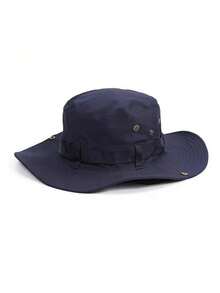 Kapelusz typu bucket unisex w stylu japońskim ze ściągaczem, oddychający kapelusz chroniący przed słońcem, idealny na kemping, wędkarstwo, na co dzień, na wiosnę/lato, na plażę i wakacje - kapelusz - Zobacz 4
