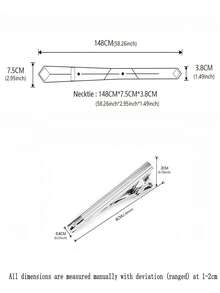 Set de 2 corbatas y pinza de corbata de negocios para hombres, diseño a rayas de moda, adecuado para uso diario, fiestas, bodas, gran regalo para familiares y amigos - Blanco - Ver 3