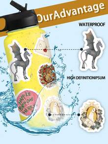 Harry Potter 50pcs Watercolor Style Graffiti Stickers, Character Stickers, Ron Hermione Malfoy, Vinyl Waterproof Stickers, Suitable For Water Bottles, Laptops, Bumpers, Water Bottles, Computers, Phones, Hats, Cars, Fun Stickers For Teens And Adults, Souvenir Gifts, Birthday Gifts [Official Licensed] - Multicolor - View 8