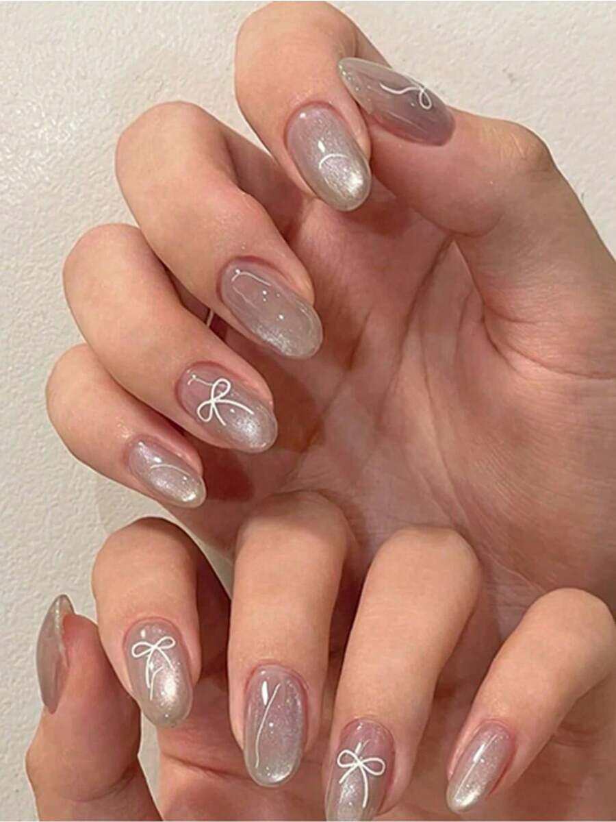 24Pcs Neutral Short Square Shape Nail Nails White Solid Nail Press On Nails Acrylic Nails Fake Nails Manicure Set Includes 1Sheet Adhesive Tabs And 1Pc Mini File Perfect For Everyday Wear Nail Supplies Nails - Multicolor - 查看 1