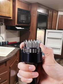 1/2pcs Motorhome Kitchen Meat Tenderizer, Motorhome Camping Kitchen Tool, Stainless Steel Meat Tenderizer, Suitable For Home Kitchen And Motorhome Kitchen Accessories - Multicolor - View 7