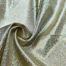1pc Laser Holographic Metallic Shiny Fabric, Soft Drape Easy Cut Design For DIY - Multicolor - View 51