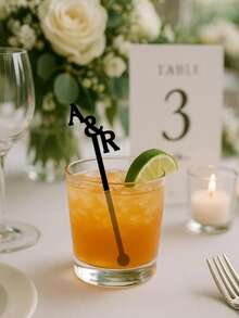 Custom Personalized Drink Stirrers,Elegant Cocktail Stir Sticks For Weddings, Parties, Anniversaries, Special Events,Custom Name & Text Cocktail Sticks,Wedding Drink Stirrers. - R-wedding Drink Stirrer (Model E) - View 4