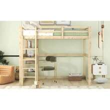 Freestanding Bathroom Vanity Unit 76 X 46 X 83.5 Cm With Integrated Sink, Vanity Unit, Fully Lacquered Finish, Door Shelf, Three Soft-Close Drawers, Integrated Ceramic Sink - NATURAL - View 5