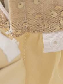 Champagne Sequin Elegant Princess Dress, Suitable For Party Occasions, Baby Girl - Champagne - View 9