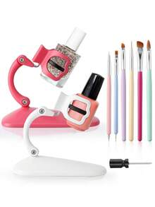 Nail Enhancement Tool Nail Polish Glue Bottle Fixing Clip Nail Polish Auxiliary Device Bracket Angle Can Be Adjusted - Multicolor - View 1