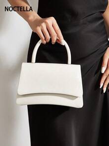Noctella Shiny Elegant Mirror Handbag, Charming And Low-Key Luxurious, Sophisticated Ladies' Evening Bag, Fashionable Shoulder Chain Bag, Perfect Match For Dresses, Gowns, Formal Wear, Suitable For Formal Dinners, Gatherings, Graduations, Parties, Balls - White - View 2