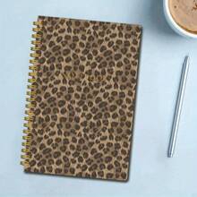 1pc A5 Leopard Print Spiral Notebook, Thick Cover Design, 5.5x8.3 Inches, 50 Sheets Double-Sided, High-Quality Paper, Suitable For Office And School Use, Fashionable Notebook | Notebook | Spiral Binding - A5 - View 6