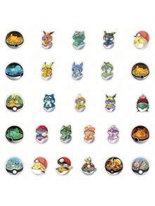 50 miếng dán hình quả cầu Pokeball dễ thương, chống thấm nước, thích hợp để tự trang trí trên ván trượt, điện thoại, máy tính, xe đạp, tủ lạnh, đồ dùng học tập, trang trí mùa hè, nhãn dán màu nước, nhãn dán nhật ký, nhãn dán động vật dễ thương, nhãn dán hoa, có thể dán lên bình nước, máy tính xách tay, sổ tay, điện thoại, hành lý, tủ lạnh. - Nhiều màu - Xem 5