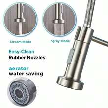 Camppor Gourmet Single-Lever Faucet For Kitchen Countertop, Silver With Aerator. - Silver - View 7
