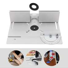 HYYKJ-US Router Table Insert Plate, Aluminum Alloy Wood Milling Flip Board, Trimming Tools, Woodworking Engraving Machine Flip Plate (Silver) - Silver - View 3