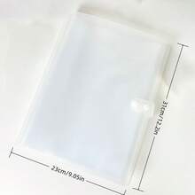 1pc A4 Transparent Frosted Storage Album, Semi-Transparent Frosted Snap Design, Sticker Book, Large Capacity Sticker Storage, Suitable For Photo Album, Sticker Storage, Scrapbook, Planner, Planner Material Storage, Storage For Coins, Jewelry, Notes, Receipts, Back To School & Office Supplies - A4 - View 6