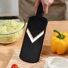 1pc Vegetable Salad Slicer, Shredder, Multi-Function Slicer - Black - View 2