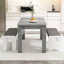Dining Tables - Grey + Particle Board - View 6