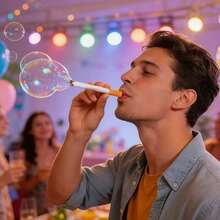 2026新款趣味创意泡泡棒 - 迷你泡泡机，手持泡泡制造器 - 完美礼物，生日礼物，理想礼物，惊喜礼物，节日礼物，情侣礼物，万圣节礼物，圣诞礼物，游戏玩家礼物 - 彩色 - 查看 2