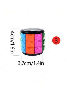 1个3D玉米立方体拼图，，圆柱拼图，个性化3/5/7层高难度，成人减压玩具，3D手指玩具，感官立方体，感官玩具，手指玩具，压力球，泡沫玩具 - 彩色 - 查看 8