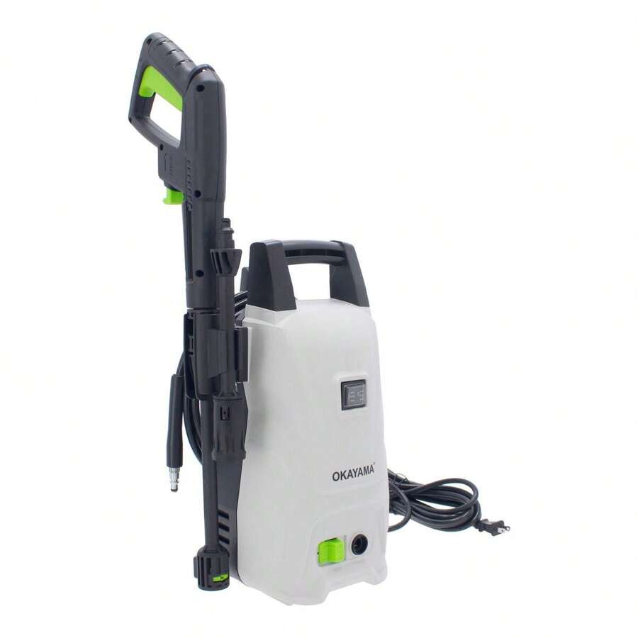 Hidrolavadora Eléctrica 1160 PSI LT118-1000 Okayama Alta Presión Lavadora Portátil Motor Eléctrico Limpieza Hogar Auto Patio Fachadas Jardín - Blanco - Ver 1
