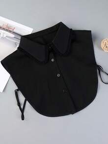 Elegant Women's Detachable Chiffon Pleated Ruffle Collar - Multifunctional Half-Shirt Style Undershirt Sweatshirt Dress Sweatshirt Blouse Collar, Machine Washable Polyester, Fashionable And Unique - Multicolor - View 13