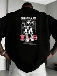 Camiseta Hombre, Playeras Anime, Diseño Cyberpunk Japonés, Look Geek para Conventos, Amantes del Anime, Moda Otaku, Ropa Pop Culture, Estampado Moderno, Vuelta al Cole,playera de hombre,ropa de hombre,playeras,parejas,envio nacional,regalo para hombre,oversize hombre. - Negro - Ver 1