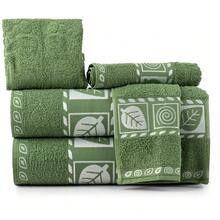 5-Piece Towel Set For Bath And Face, 100% Cotton, With Bath Mat For Bathroom And Washroom - 綠色 - 查看 9