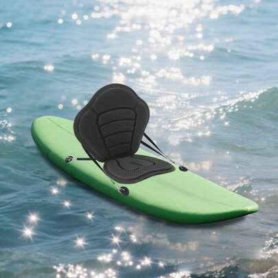 Portable Kayak Seat With 15mm Padded Cushion, Adjustable Metal Buckles, Contoured Backrest, Foldable Lightweight Oxford Cloth Seat For Kayak Canoe SUP Fishing Boat