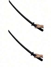 1/2pcs The Unisex Dressing Path Is Available In Black And Pink. It Features An Extendable Samurai Sword Made Of Pp Material And Is Suitable As A Festive Dressing Prop Halloween - Multicolor - View 12