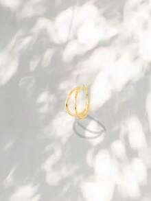 S925纯银独特几何双环鼻环 - 單隻鼻環 - 查看 4