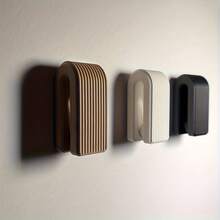 1个3D打印自锁式毛巾架，重力壁挂式，现代日式风格，装饰性强，需使用双面胶安装，适用于浴室，可放置毛巾、浴袍等，非常适合情人节、复活节、婚礼、斋月、狂欢节等场合。 - 彩色 - 查看 6