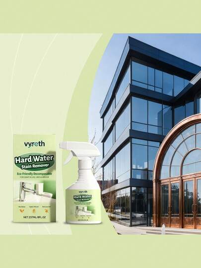 JAYSUING Quitamanchas de agua dura, agente de limpieza multiusos para ventanas, azulejos, residuos de jabón, sarro