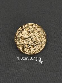10颗圆形凸面石纹金属纽扣，多用途装饰缝纫纽扣，适用于外套、毛衣、休闲夹克、鞋子、帽子、DIY工艺品等。 - 多色 - 查看 6
