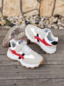 1 Pair Children's Sports Shoes, Breathable Boys' Casual Sneakers, Soft Sole Girls' Chunky Sneakers, Running Shoes, Spring & Autumn - Red - View 3