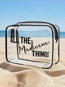 新款透明医用收纳袋，透明洗漱包，医疗包，旅行必备，便携式拉链透明PVC洗漱包，沙滩透明PVC洗漱包，防水收纳袋，透明收纳袋，带线缆和USB接口的收纳袋，符合机场航空标准的PVC化妆包，可存放药品、医疗用品等。药袋、药盒、药盒、药瓶、医院包、急救包、药品收纳盒、药品收纳袋、邮轮必备、度假必备、旅行用品 - 彩色 - 查看 2