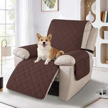 YSTYLE 1-Seater Reclining Relaxing Armchair Cover, 100% Waterproof Armchair Cover, Elasticated Armchair Cover, Reclining Sofa Cover - Coffee Brown - View 2