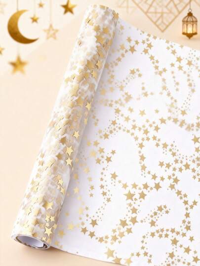 1pc 3 Yards Ramadan Decorative Table Runner, Hot Stamping Gold Foil Table Runner,Meal Mat Dish Decoration, Ramadan Decoration, Ramadan Table Decoration, Ramadan Party Supplies, Ramadan Table Center Decoration, Ramadan Decoration Background, Ramadan Festival Supplies, Islamic Home Decor, Ramadan Photography Props, Ramadan Gifts, Eid Gifts, Birthday Party Decor,Wedding Banquet Party Tablecloth, Table Cover, Party Gifts, Home Decor.