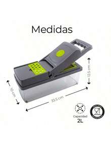 HuaTang Cortador de Verduras 12 en 1, Picador de Verduras con 8 Cuchillas de Acero Inoxidable, Cesta Coladora para Frutas y Verduras, Cortador de Mandolina para Cocina, Uso del Hogar y Profesional - Verde - Ver 5