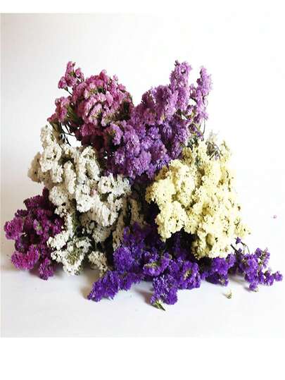 一束干勿忘我花束，永生花花束，装饰花束，香薰蜡烛，插花