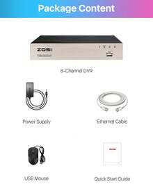 ZOSI 8-Channel 2MP Hybrid 4-In-1 DVR Surveillance Video Recorder With Human Detection, Remote Access For HD-TVI, CVI, AHD, And CVBS 720P/1080P Analog Security Camera, No HDD - Khaki - View 11