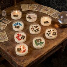 1支神秘塔罗牌天然水晶香薰蜡烛，禅茶香氛，四季皆宜，大豆蜡搭配水晶能量石，禅茶香气增强占卜效果 - 1PC - 查看 5